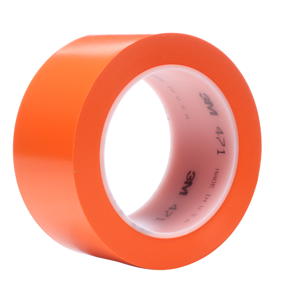 3M™ 471 Orange Vinyl Tape (1 in. x 36 yd., 36 Rolls/Case)